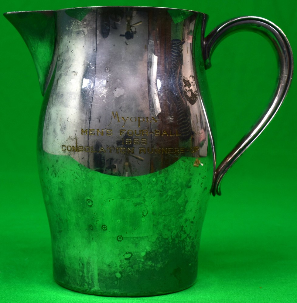 Myopia Hunt Club c1968 Silver Plate Water Pitcher