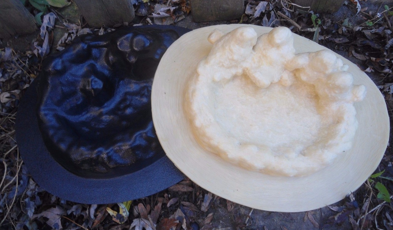 Latex bird birdbath mold plastic support concrete mould 9" x 7" x up to 3.5"H