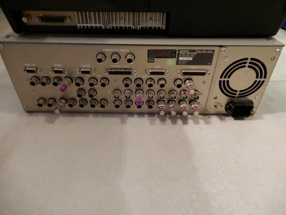 Sony Video Switcher BVS-3100 System Set Editor Master Controller RGB Composite