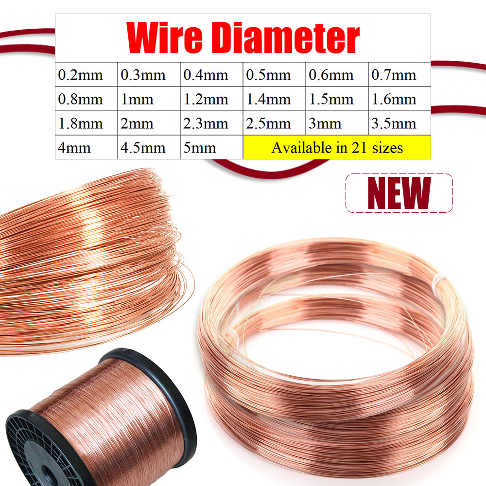 T2 Pure Copper Wire Dead Soft Round Solid Pure Copper Wire 0.2mm to 5mm All Size