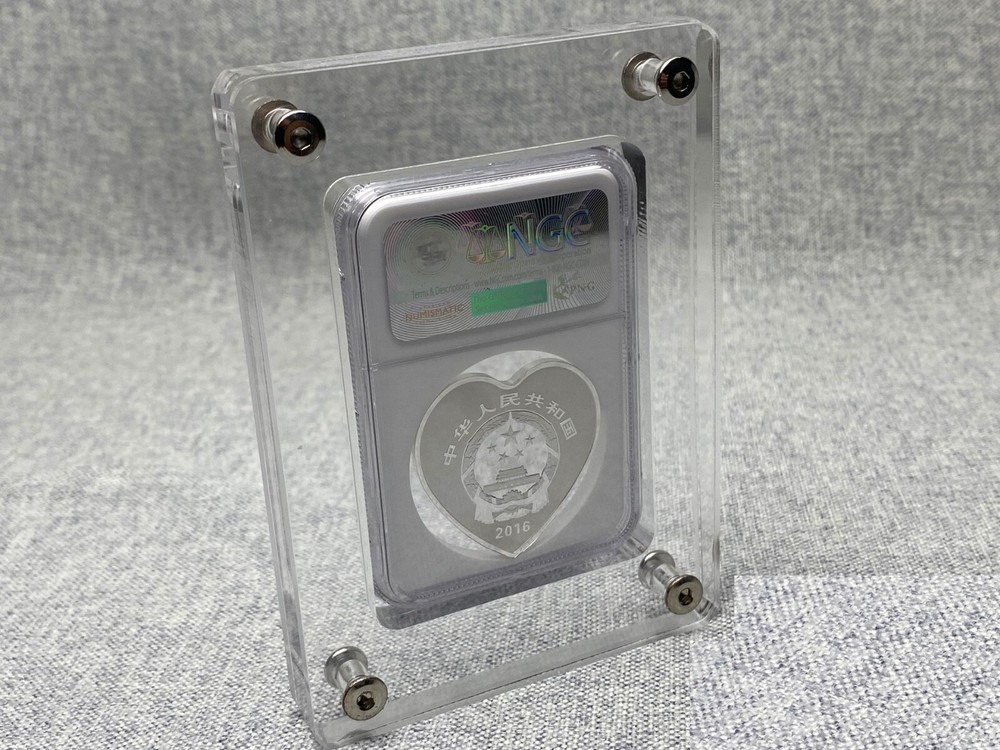 Crystal Acrylic Display Frame Protector Storage Box For NGC Coin Holder