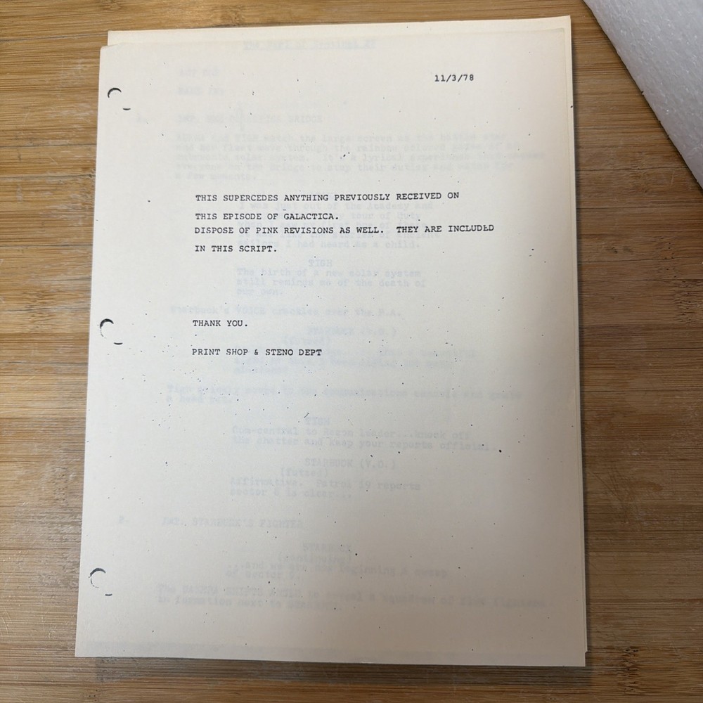 Galactica First Draft Teleplay Copy