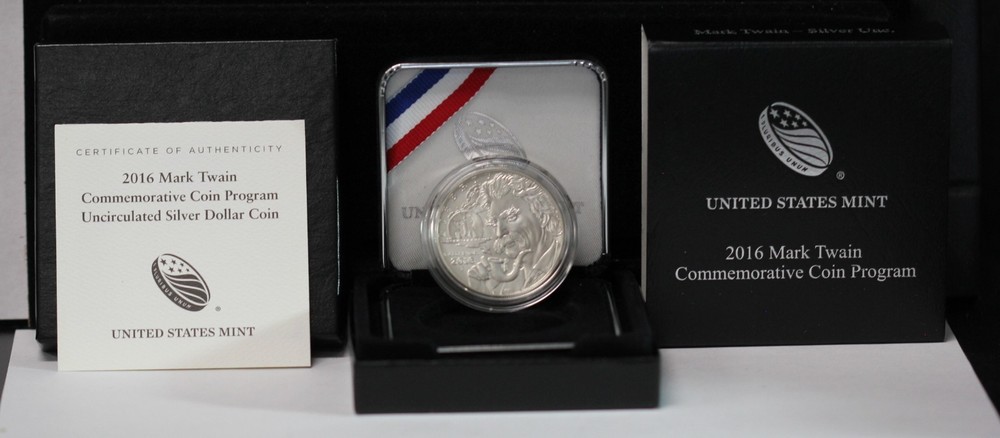 2016-P Mark Twain Commemorative Silver Dollar Uncirculated 68CA