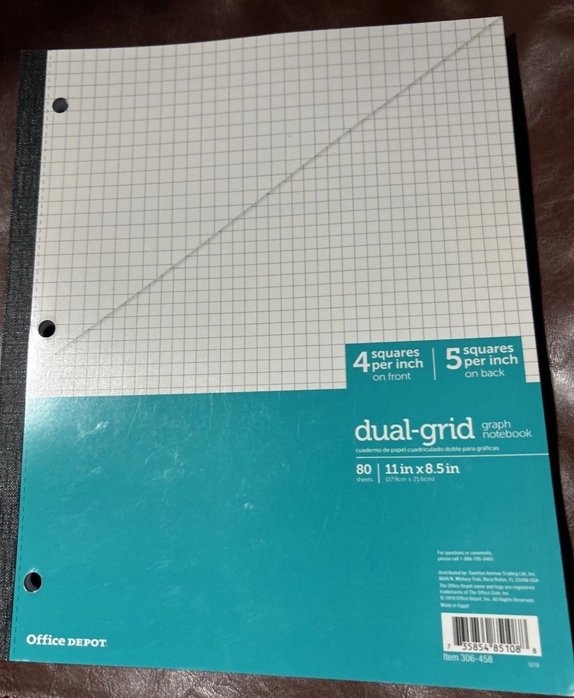 Graph Ruled Notebook, Graph Wireless Notebook, Graph Paper Notebook Teal Color
