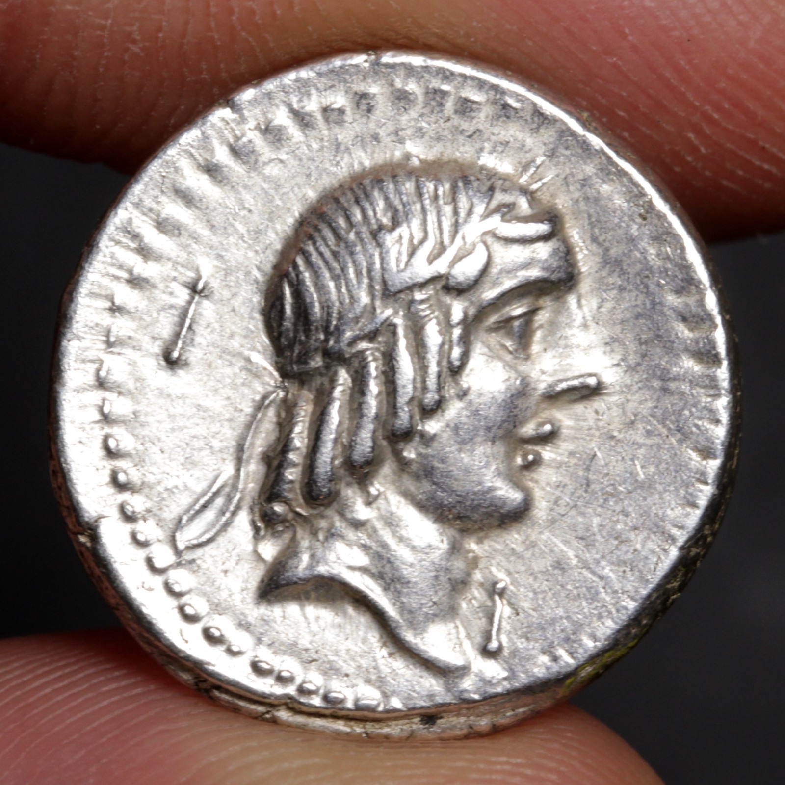 Apollo Denarius Ancient Roman Republic Silver Coin 90BC Piso Frugi Horseman