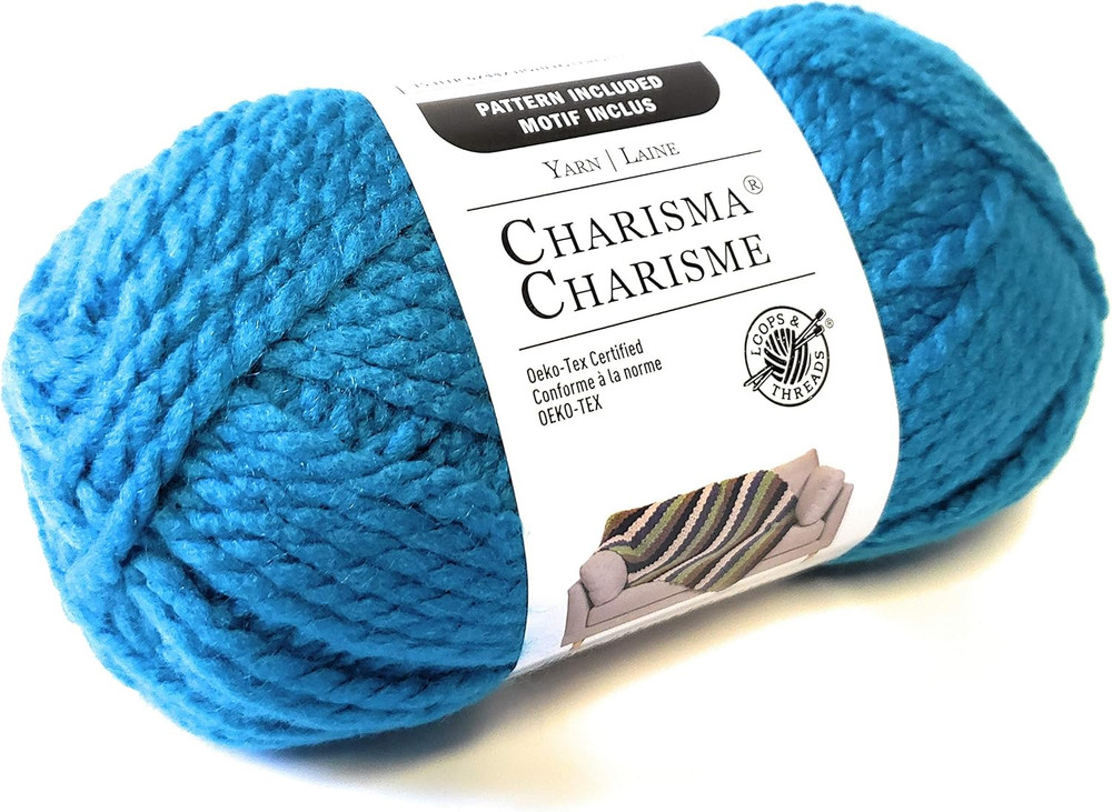 Loops & Thread  Yarn - 3.5 Oz - Electric Blue
