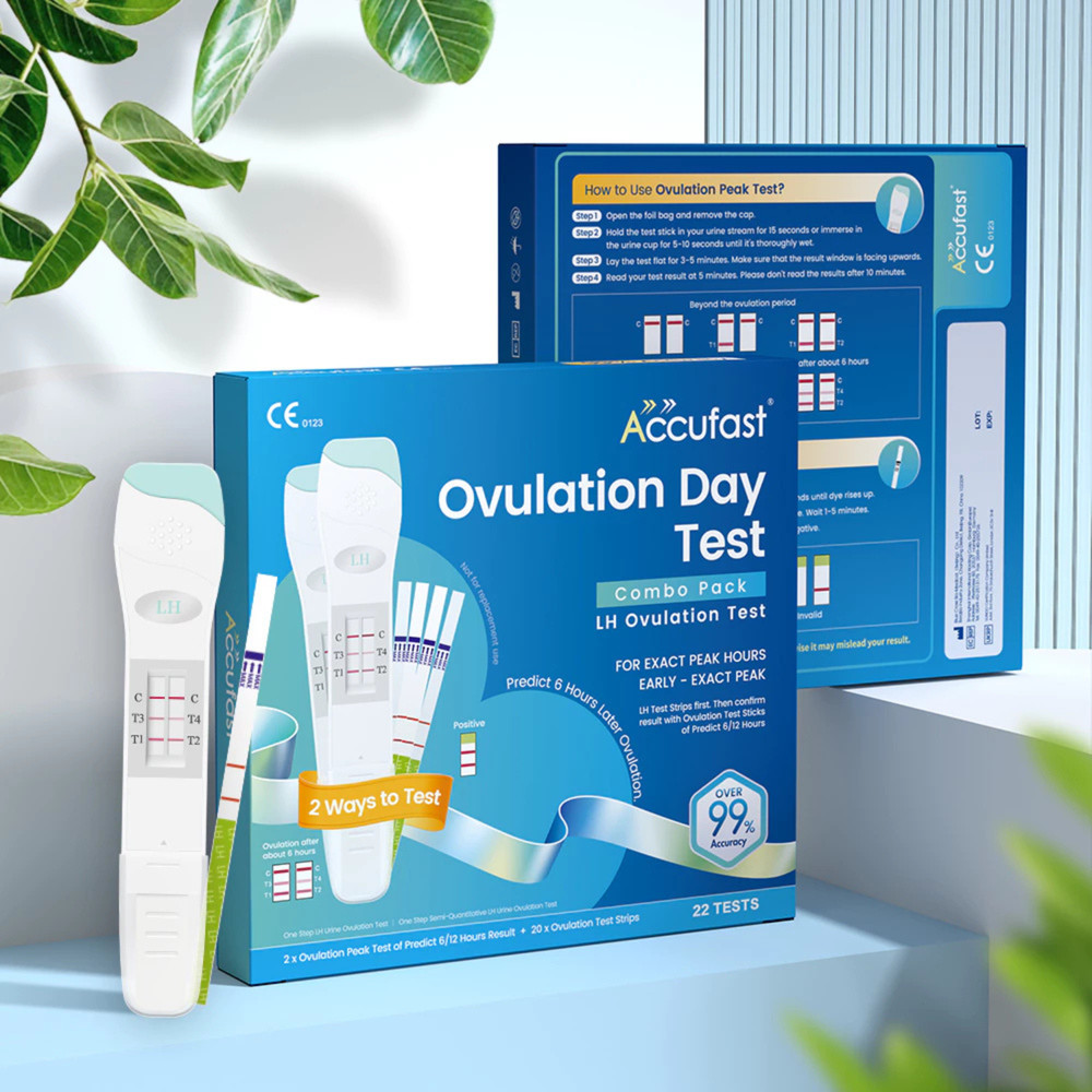 ACCUFAST Ovulation Test Kit 22pc - LH Tracking Strips & Peak Tests