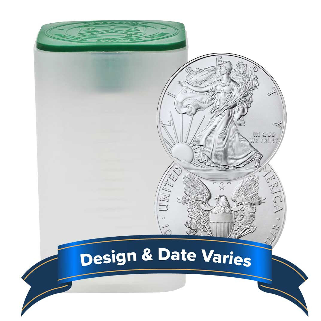 Roll of 20 - $1 American Silver Eagle 1 oz Random Year Brilliant Uncirculated