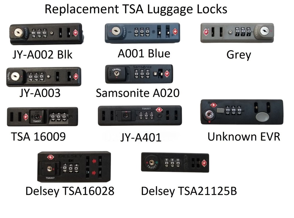 Replacement TSA Luggage Lock Samsonite Delsey Generic