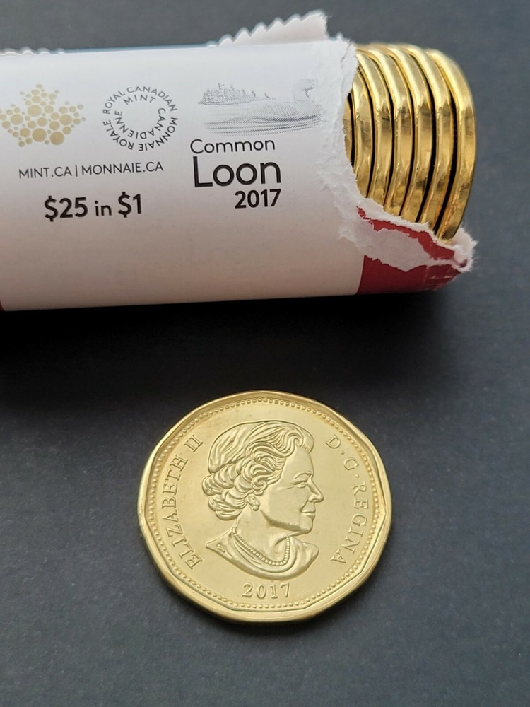 *** CANADA  LOONIE  2017  ***  BETTER  DATE  *** FROM  MINT  ROLL  ***