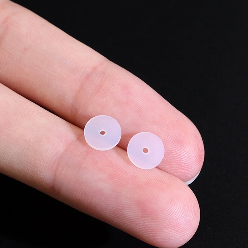 100pcs Silicone Earring Stopper Practical Earlobe Support Stabilizer Disc Pads