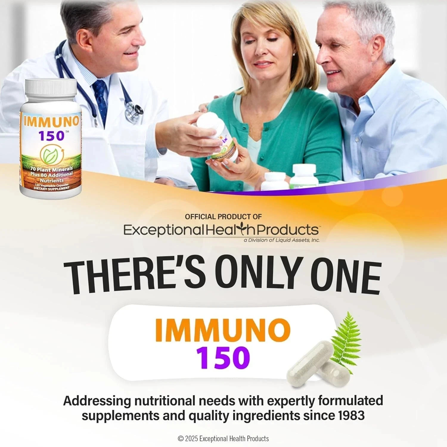 3 Pack Immuno 150, Immune Support Supplement, Packed with 70 Plant Minerals