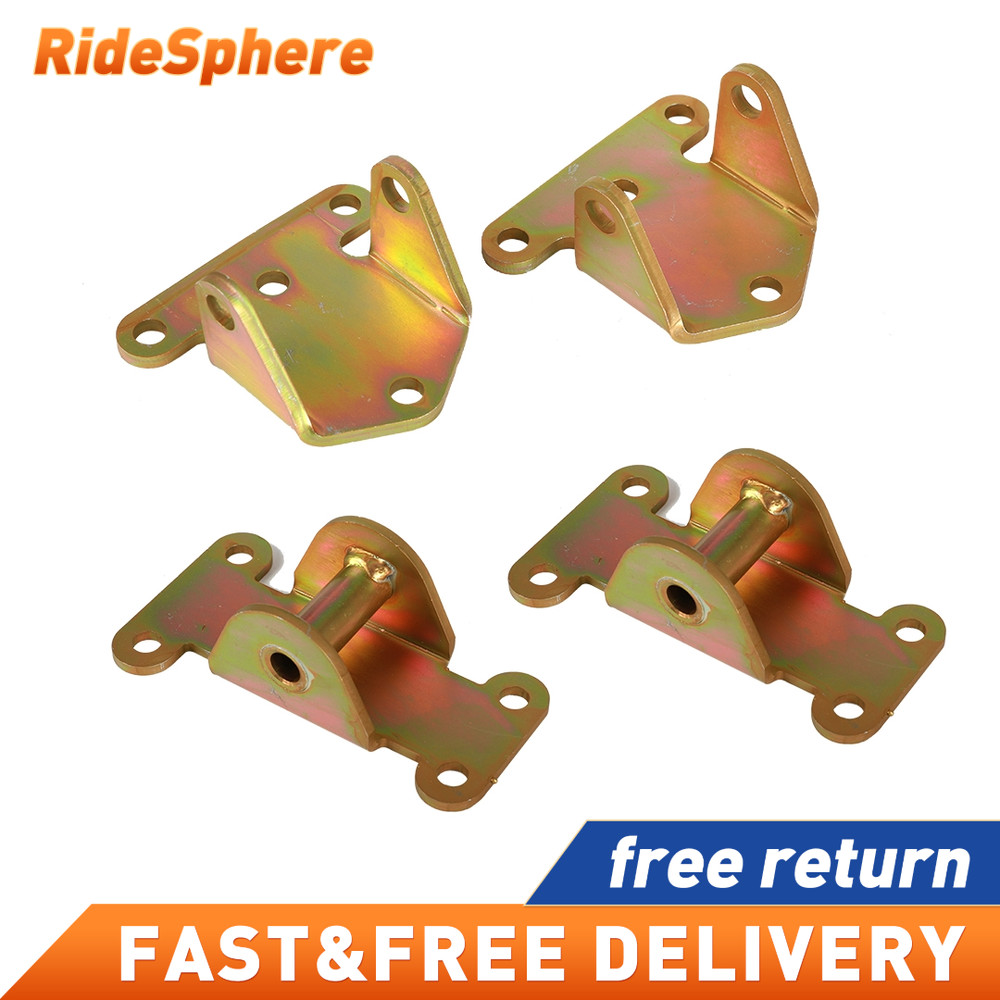 4PC SBC BBC Solid Motor Engine Mount Combo Fits 73-90 Camaro Firebird Impala