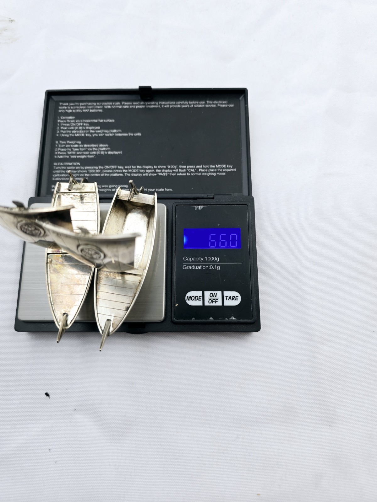 Vintage Asahi Sterling Silver 950 Salt and Pepper Shakers 66g