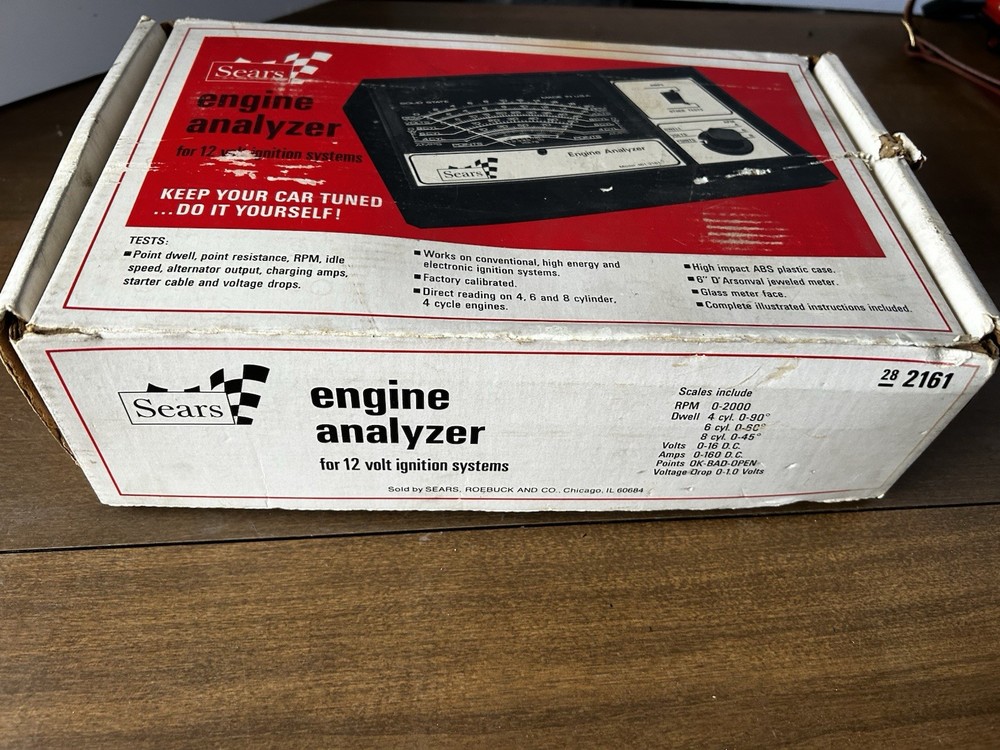Vintage Sears engine analyzer, model 161.2161