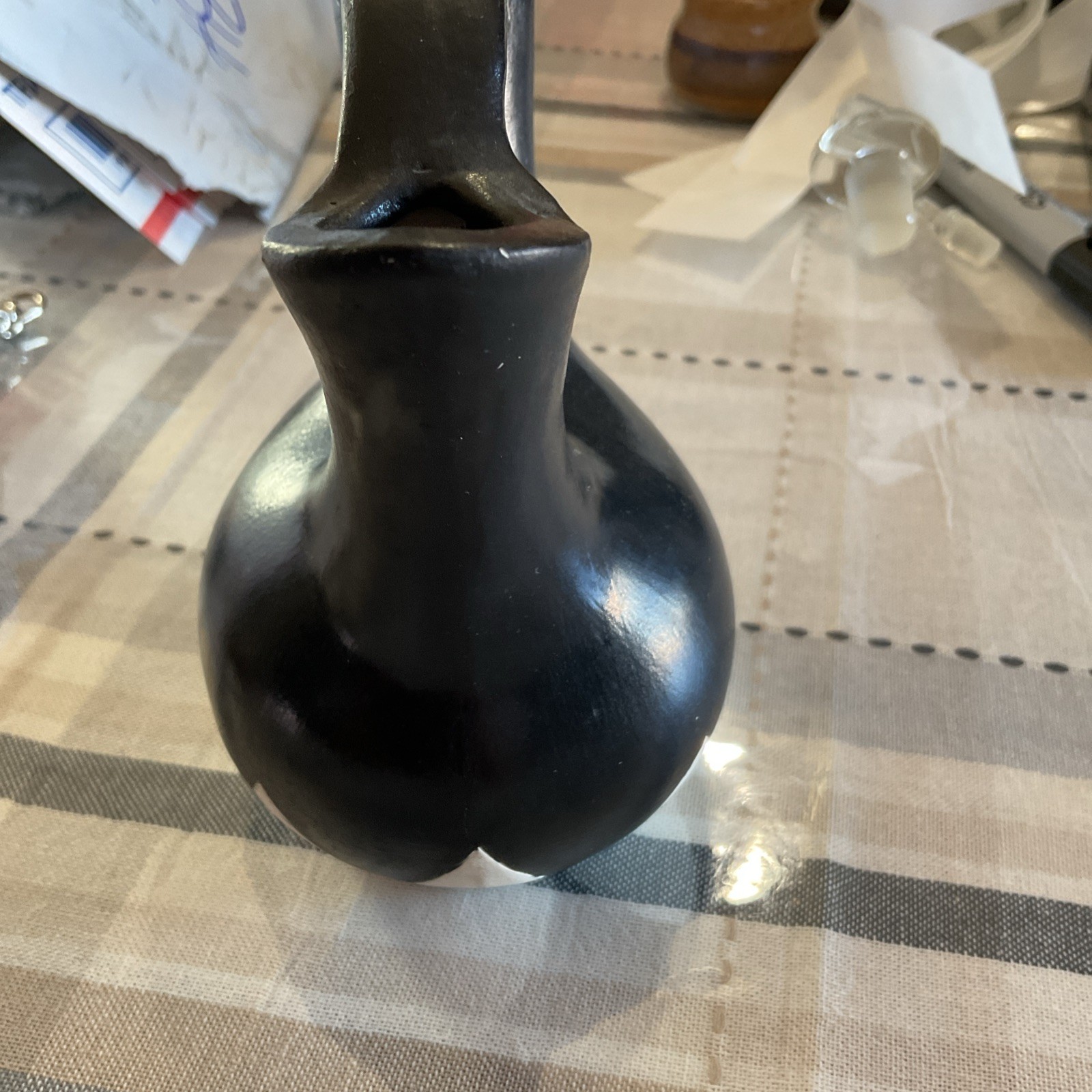 Pottery Wedding Vase Signed By Artist AG