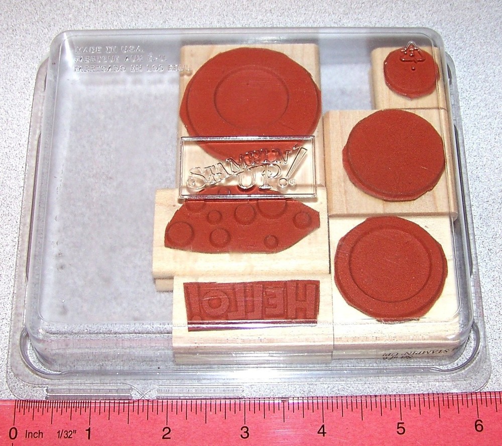 Circles Hello Assorted Sizes Background Stamp Set by Stampin Up Simply Circles