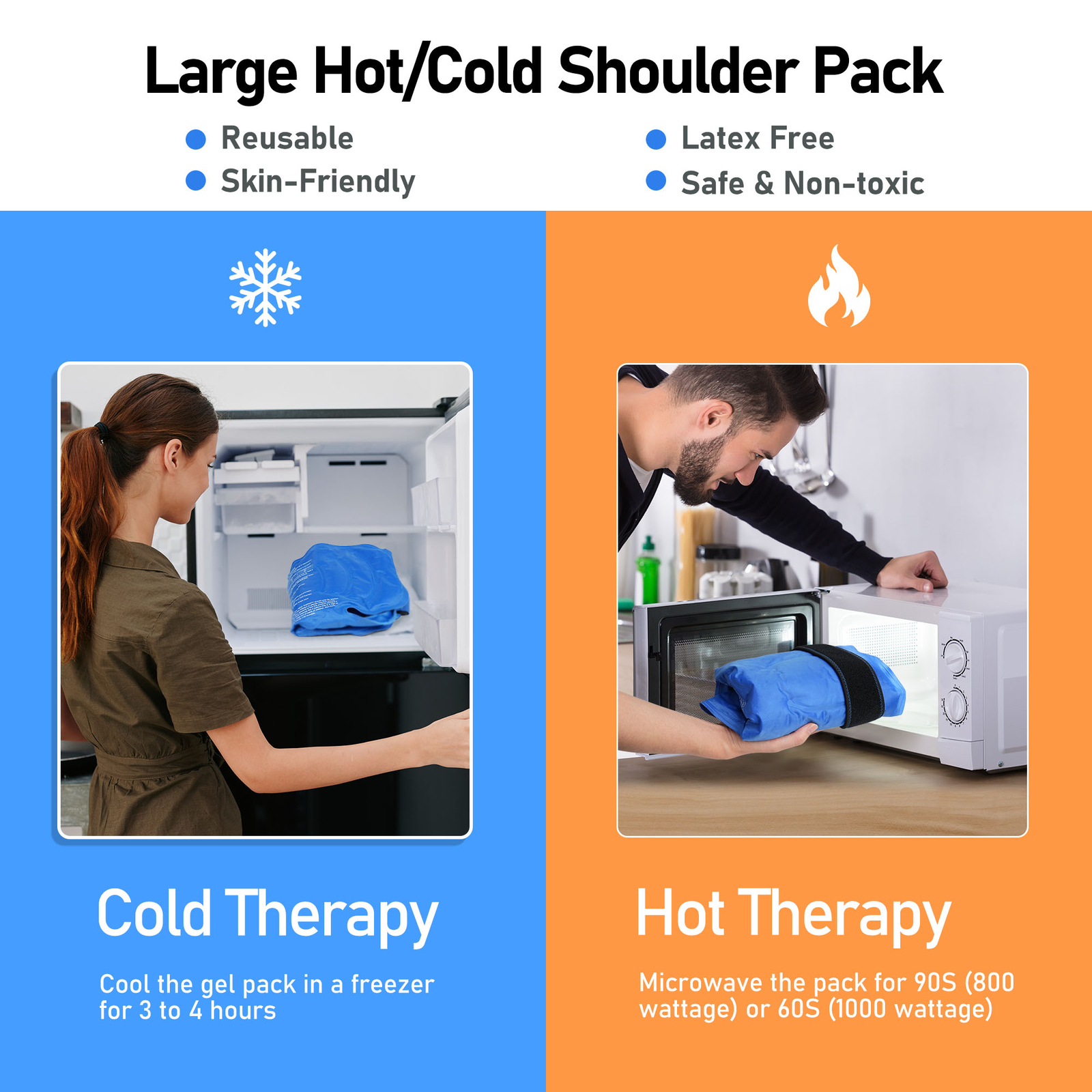 Shoulder Ice Pack Wrap Rotator Cuff Hot Cold Therapy Support Brace Pain Relief