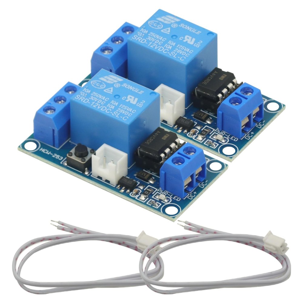 2pcs 1 Channel DC 12V Latching Relay Module with Touch Bistable Switch One Ch...