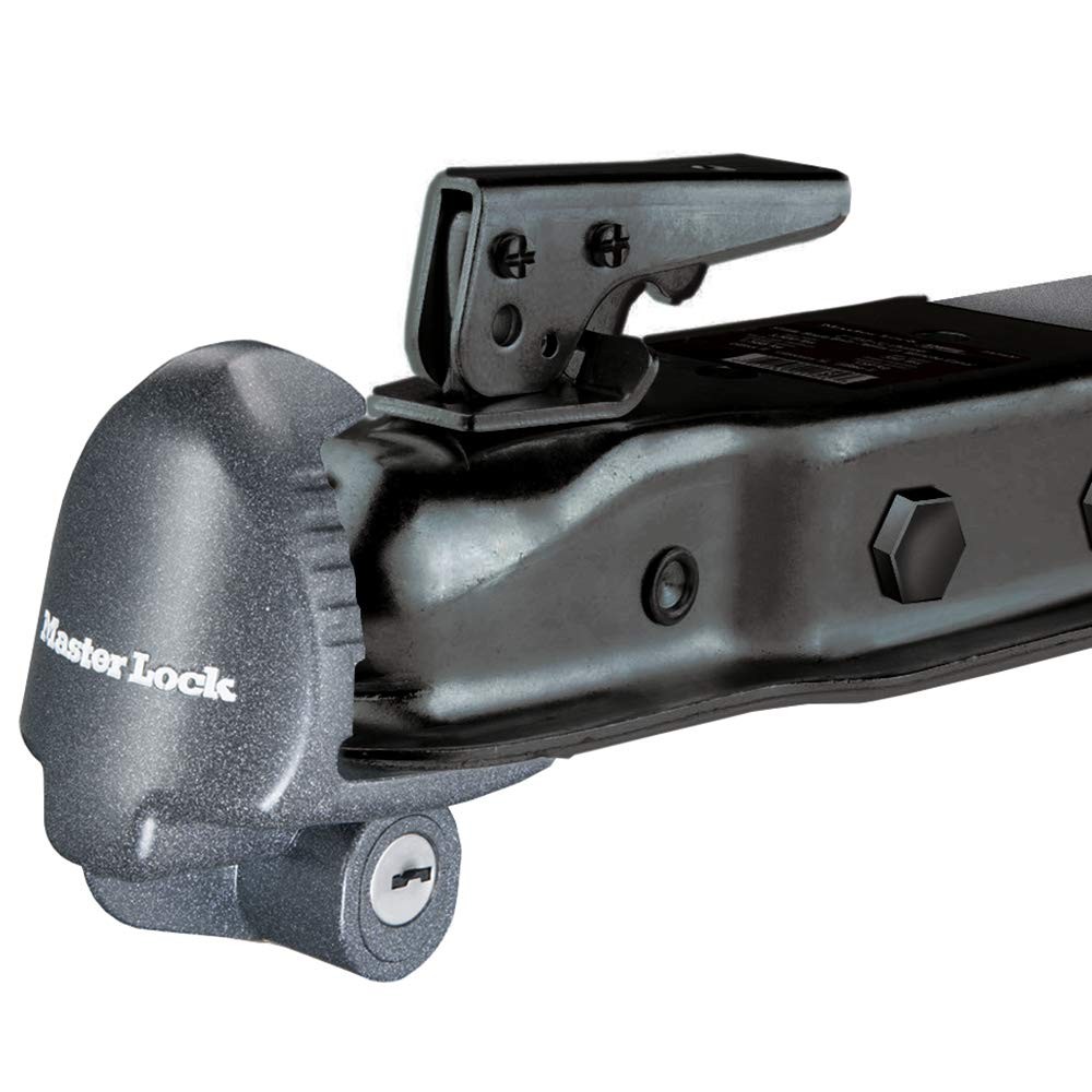 Master Lock Black Universal Size Trailer Hitch Lock, Coupler