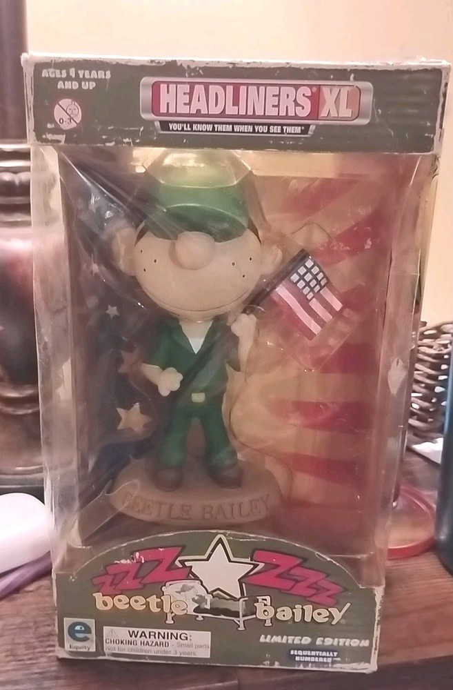 Headliners XL Beetle Bailey Limited Edition Sequentially Numbered 2000/979 NWB