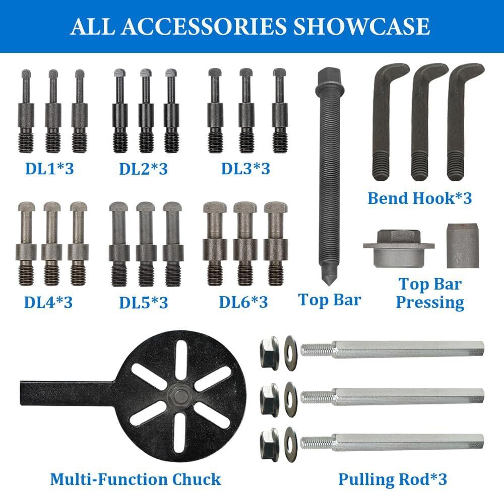 Three-jaw Puller Kit Inner Hole Removal Tool Bearing Disassembly with Box