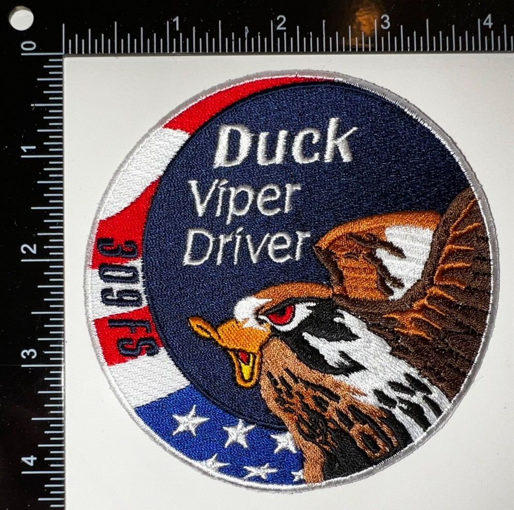 USAF 309th Fighter Squadron Duck Viper Driver Swirl Patch