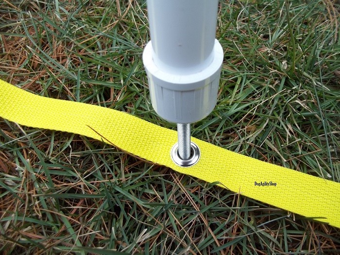 Dog Agility Equipment-12 Weave Pole Spikes/Stakes plus yellow pole placer combo!