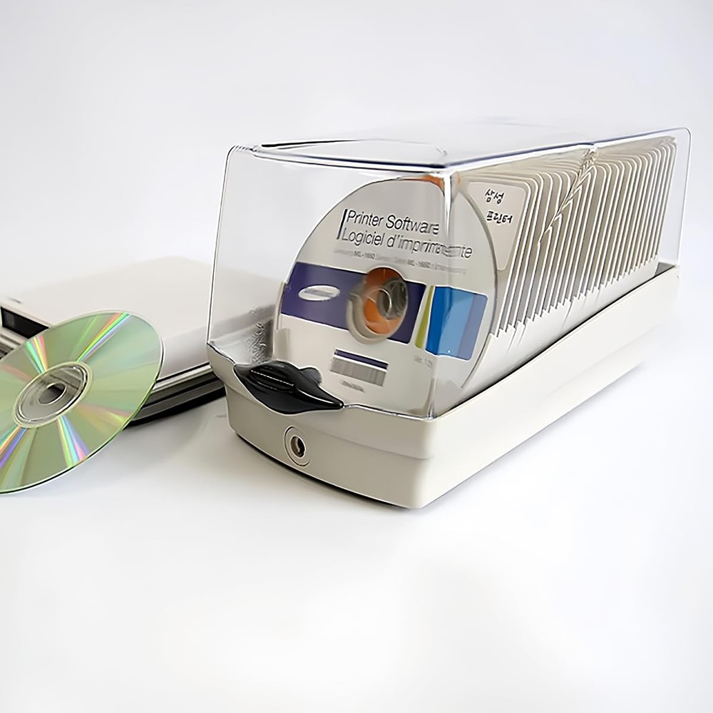 NETTIA CD/BD/DVD Storage Box - 50 Discs, Moisture Proof, Lockable
