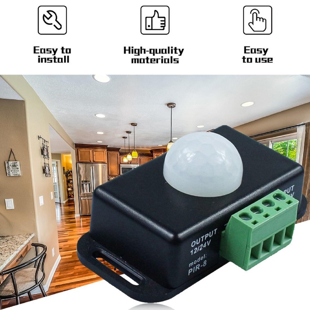 Body Infrared PIR Motion Sensor Switch For LED Light Strip Automatic DC 12V C