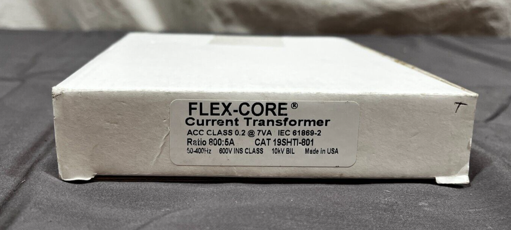 Flex-Core 19SHTI 800:5A Solid Core Current Transformer NEW Fast Shipping