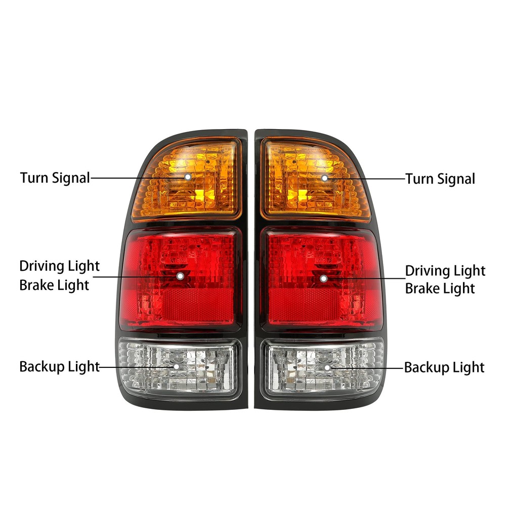 Halogen Tail Light Compatible with 2000-2006 Toyota Tundra Regular/Access Cab...