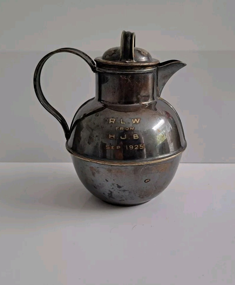 Vintage 1925 Milk Jug Silver Plated
