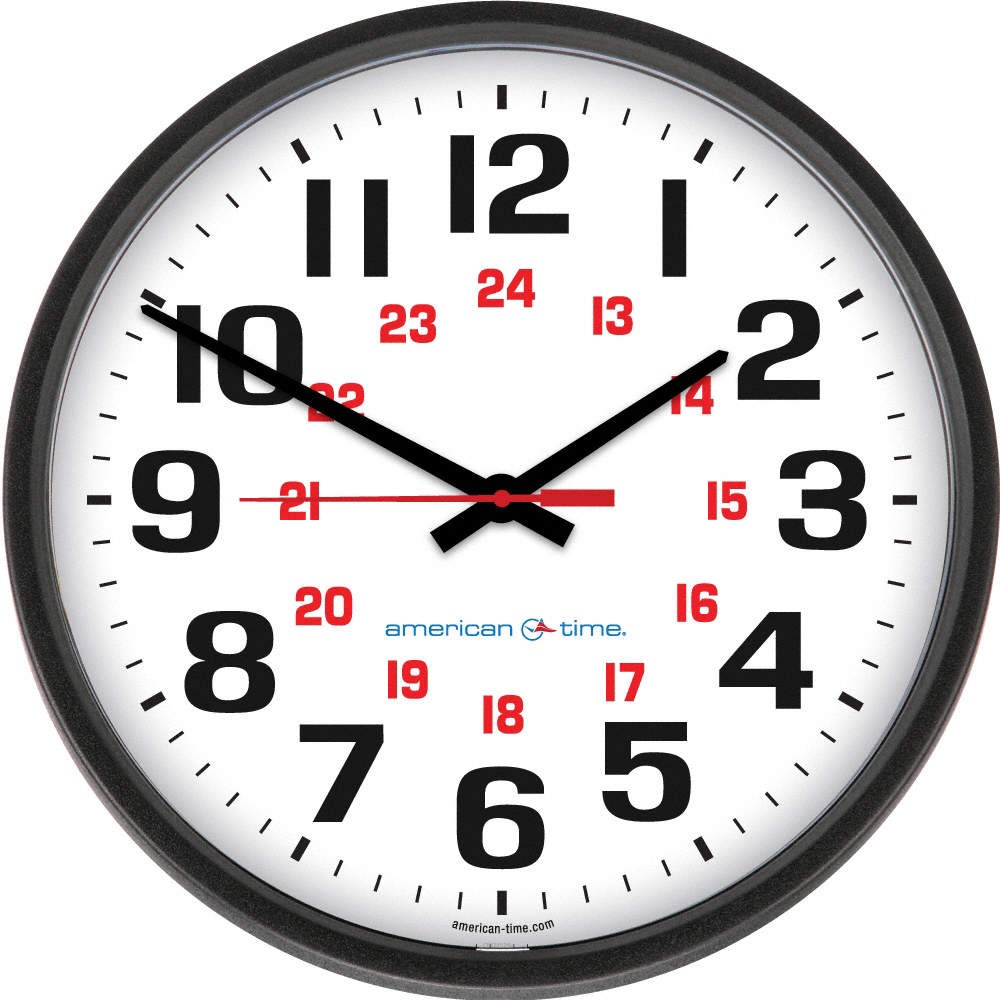 GRAINGER APPROVED E56BASD324G Analog Clock,Plastic,13 1/8" Diameter 9CKT5