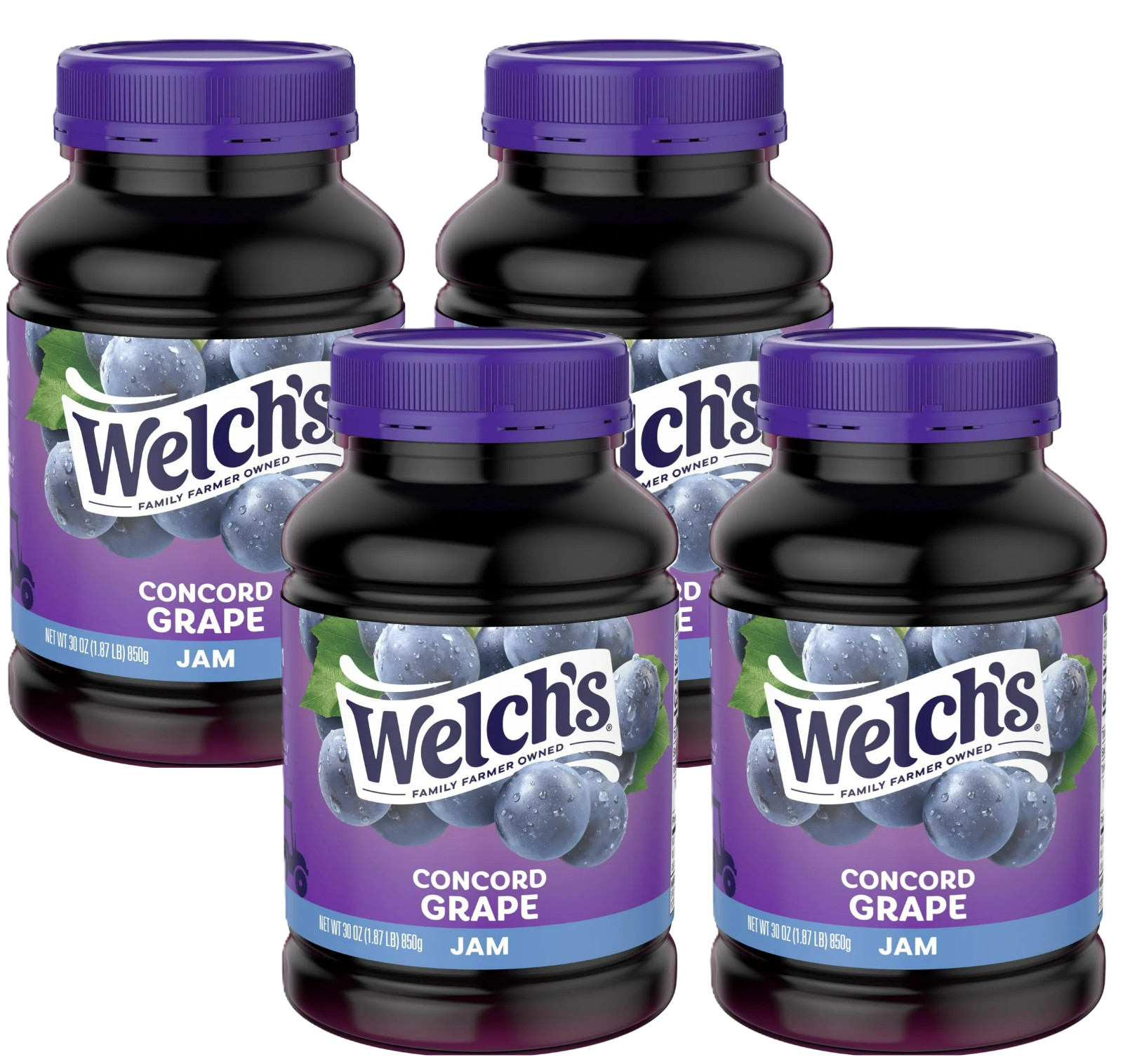 Welch's Concord Grape Jam, 30 oz Jar (4 Packs)