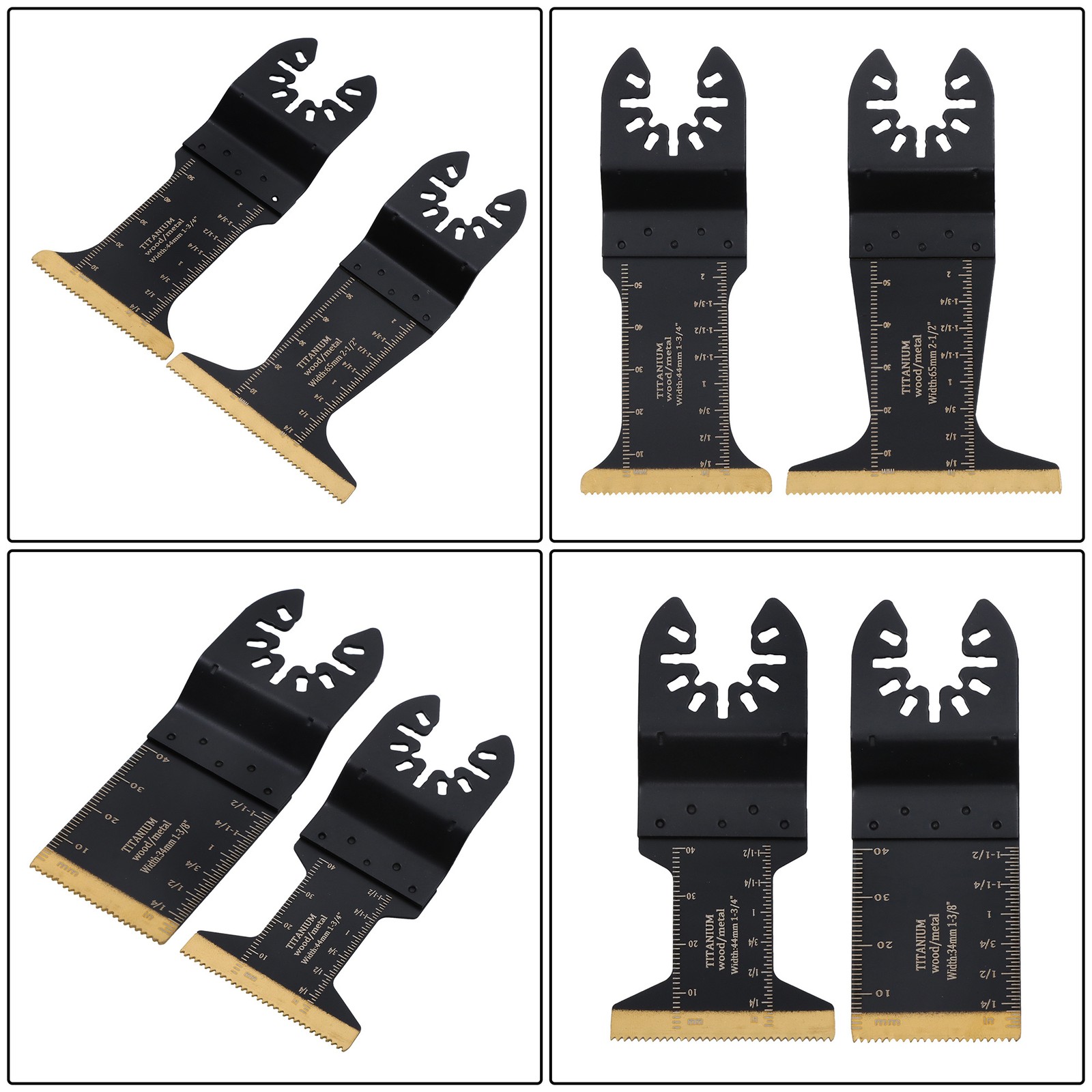 30Pcs Oscillating Tool Blades Titanium Multi Tool Blades for Metal Wood Plastic