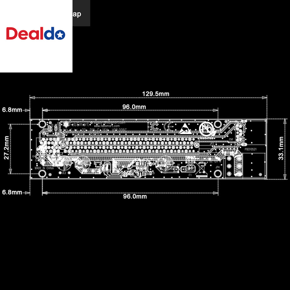 GPU Riser for Ethereum Mining Rigs, PCIE Risers for ETH Mining Rigs, 6PCS Black