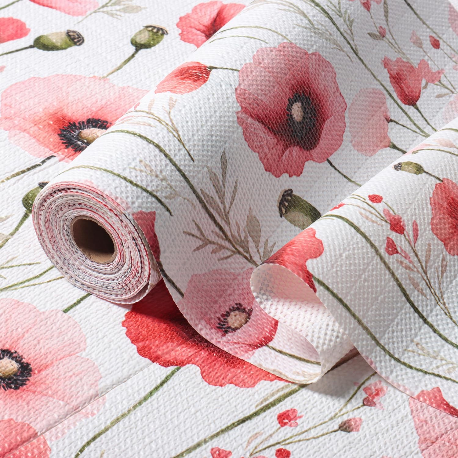 Floral Shelf Liners Strong Non-Slip and Non Adhesive Shelf and Drawer Liners ...
