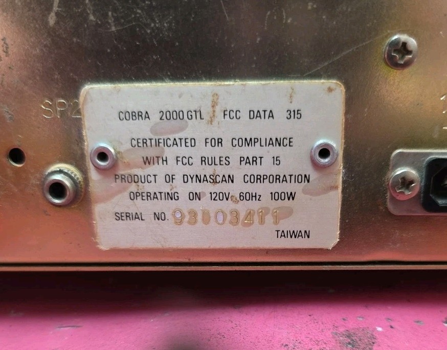 Cobra 2000GTL CB Radio Base Station