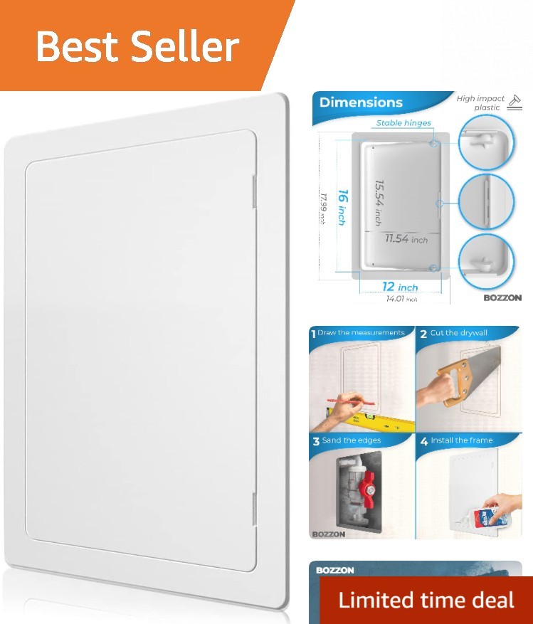 Versatile 12x16 White Access Panel – Easy Installation & Durable Plastic Design