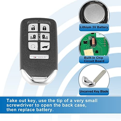 7 Button Car Keyless Entry Remote Control Replacement Key Fob Proximity Smart