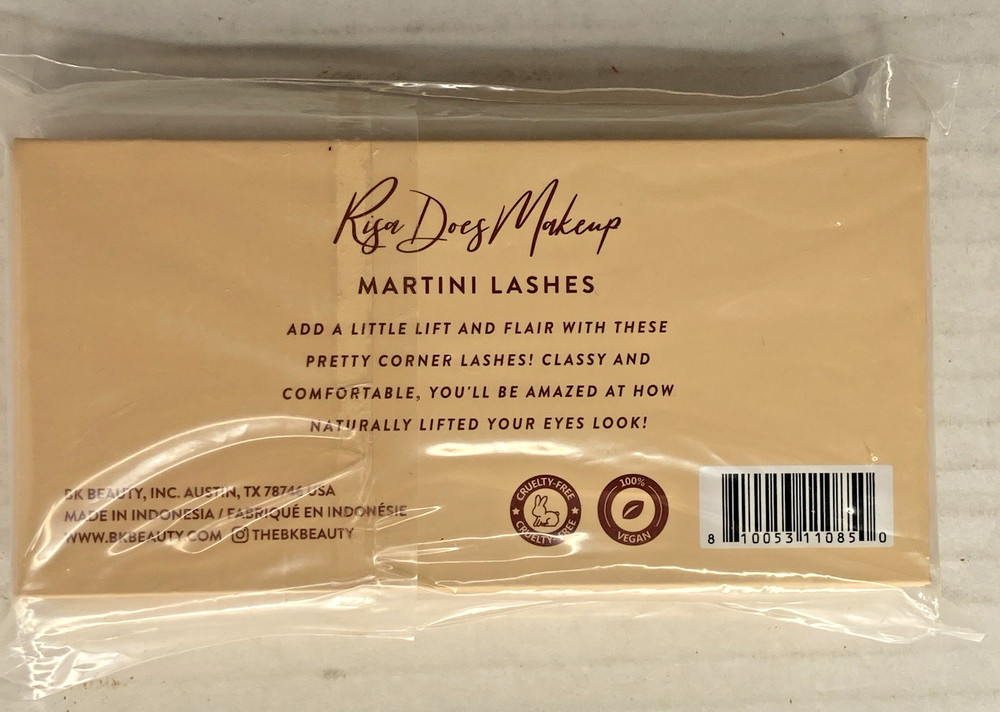 BK Beauty x Risa Does Makeup False EyeLashes Martini NEW