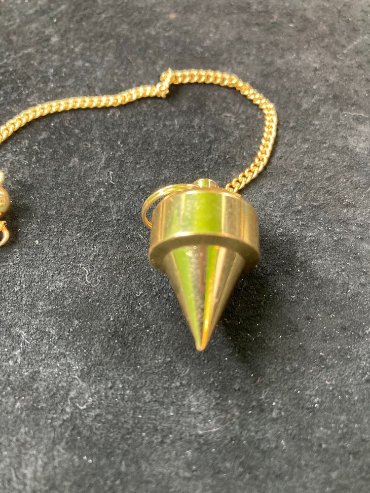 Gold Plated Pendulum Dowsing Question Answer Cast Your Future Heavy Top Shape