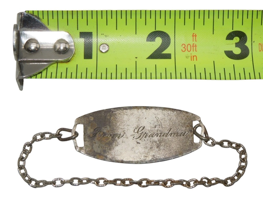 Original WWII Named US ID Bracelet Bagley 5.9 grams Sterling Silver CA11