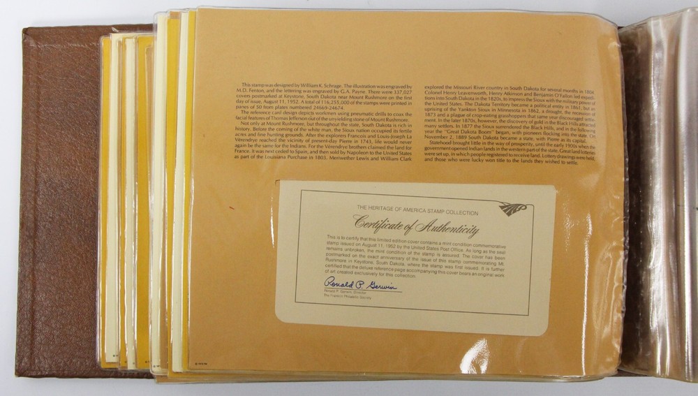 The Heritage of America Stamp Collection 17 Stamps & Envelopes