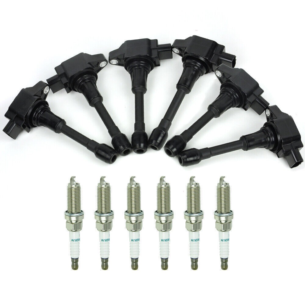 6X OEM Ignition Coil + 6X Iridium Spark Plug for Nissan Maxima Murano 3.5L UF550