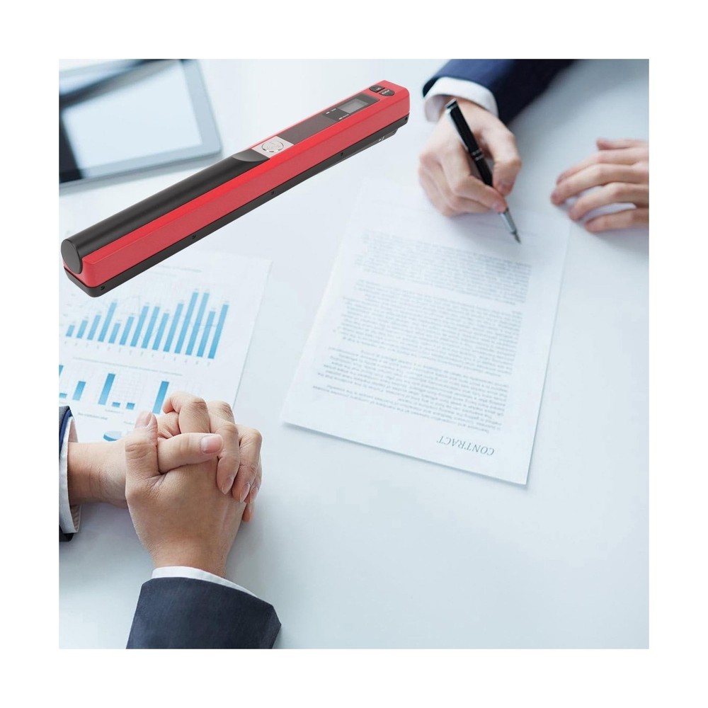 Ymiko A4 Document Scanner - Portable Handheld Scanner (Red)