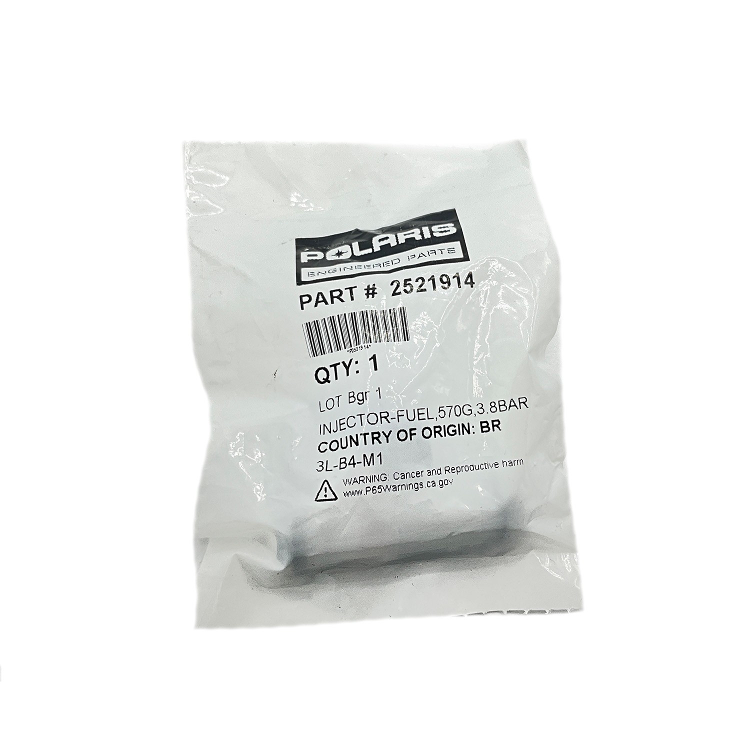 Polaris Fuel Injector, Genuine OEM Part 2521914, Qty 1