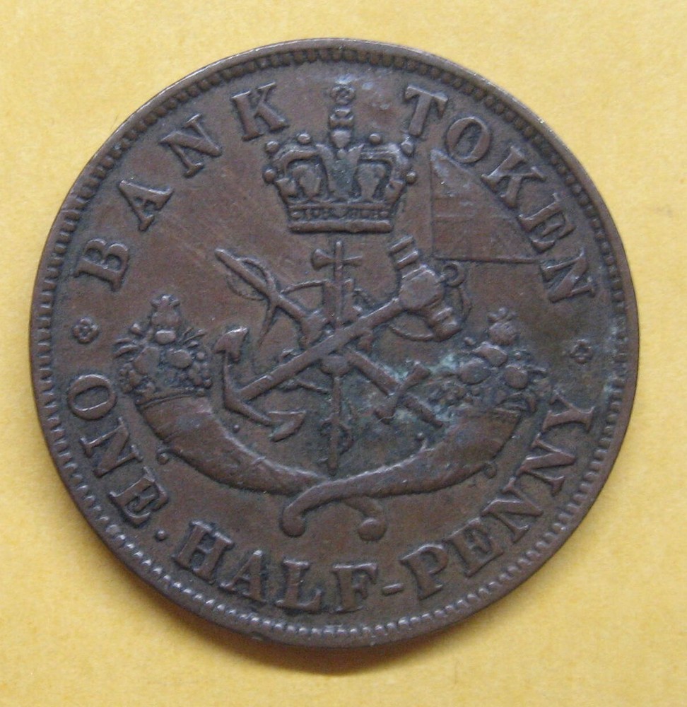 1850 Upper Canada 1/2 Penny Token Take a Look