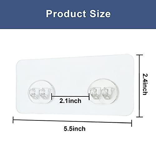 8 Pack Shower Caddy Adhesive Hooks Replacement, Strong sticker Hooks for